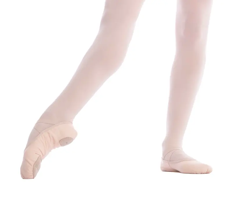 Capezio Stella, Damen-Leinen-Ballettschuhe - Rosa Ballett Capezio