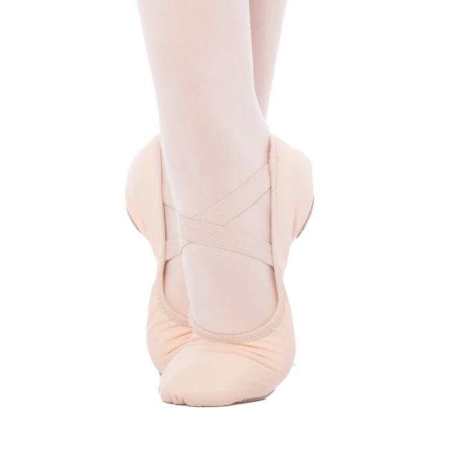 Capezio Stella, Damen-Leinen-Ballettschuhe - Rosa Ballett Capezio