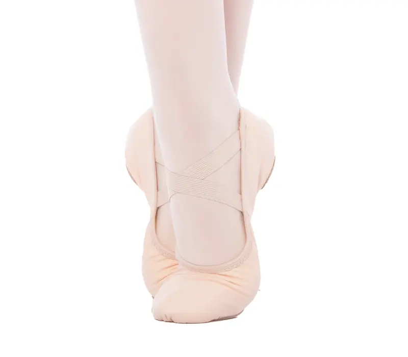 Capezio Stella, Damen-Leinen-Ballettschuhe - Rosa Ballett Capezio