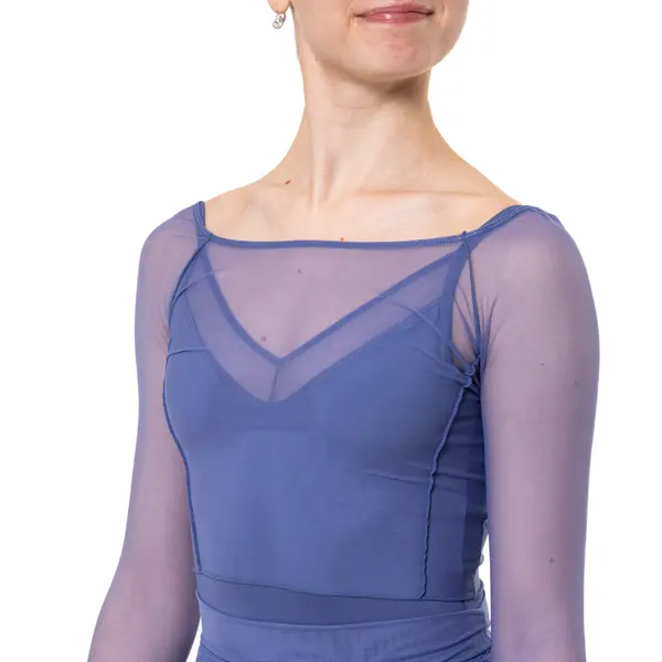 Capezio Dusk Mesh, Damen-Top mit langen Ärmeln