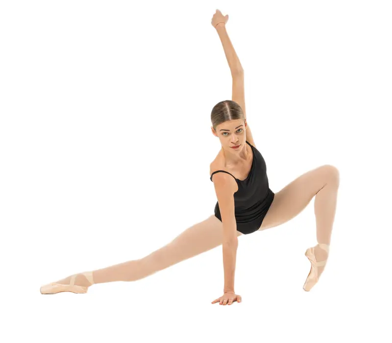 Capezio Wistful Camisole Leotard, Damen-Trikot mit feiner Falte - Schwarz