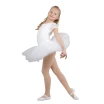 Capezio Puffärmel-Trikot mit Schlüsselloch-Rückenausschnitt, Kindertrikot - Weiß Capezio Puffärmel-Trikot mit Schlüsselloch-Rückenausschnitt, Kindertrikot - Weiß