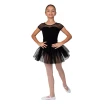 Capezio Keyhole Back Tutu Dress, Kindertrikot mit Tutu-Röckchen - Schwarz Capezio Keyhole Back Tutu Dress, Kindertrikot mit Tutu-Röckchen - Schwarz