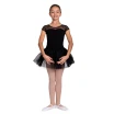 Capezio Keyhole Back Tutu Dress, Kindertrikot mit Tutu-Röckchen - Schwarz Capezio Keyhole Back Tutu Dress, Kindertrikot mit Tutu-Röckchen - Schwarz