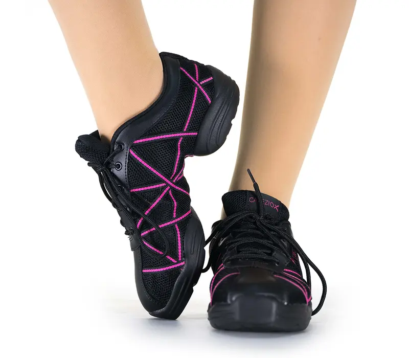 Capezio Web Dansneaker, Herren-Sneaker – Rosa – Hot Pink