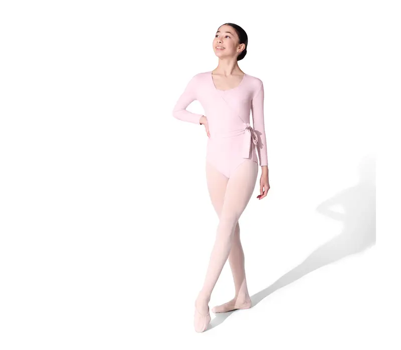 Capezio Essentials Wrap Top, Wickeltop für Mädchen - Rosa – Pink