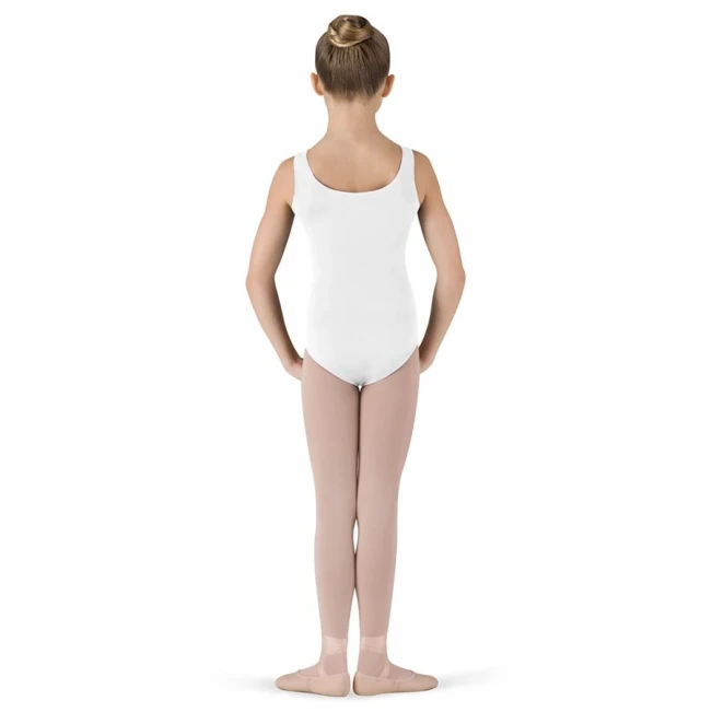 Bloch Tutu, Mädchen-Baumwolltrikot mit breiten Trägern - Weiß
