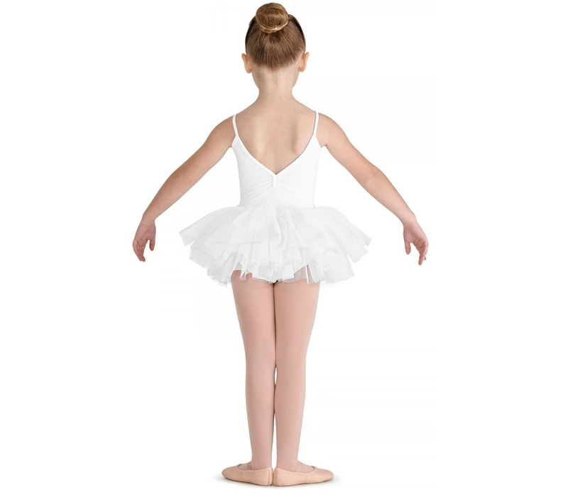 Bloch Valentine, Trikot mit Tutu-Röckchen – Weiß