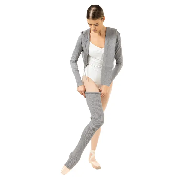 Bloch Cropped Knit Full Zip Hoodie, Damenhoodie mit Kapuze