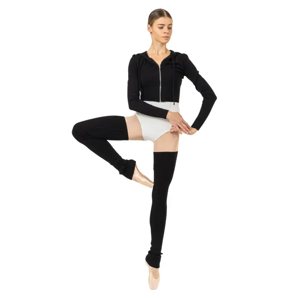 Bloch Cropped Knit Full Zip Hoodie, Damenhoodie mit Kapuze