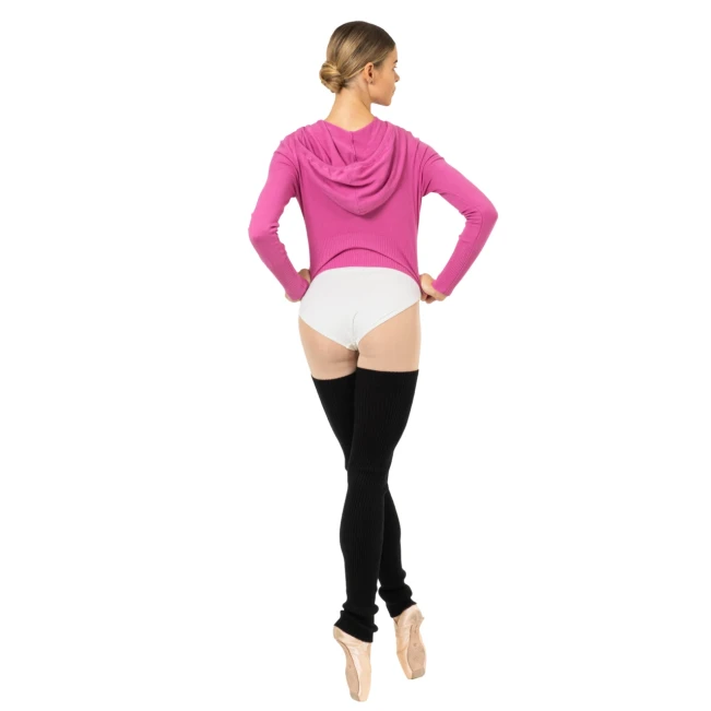 Bloch Cropped Knit Full Zip Hoodie, Damenhoodie mit Kapuze Bloch Cropped Knit Full Zip Hoodie, Damen-Kapuzenhoodie - Rosa - Deep Pink Bloch