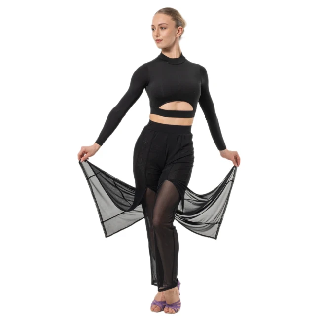 Dancee Nataly ballroom, Damen-Tanzhosen Dancee Nataly ballroom, Damen-Tanzhosen - Schwarz