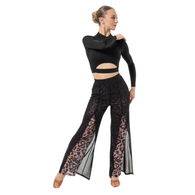 Dancee Nataly ballroom, Damen-Tanzhosen Dancee Nataly ballroom, Damen-Tanzhosen - Leopard