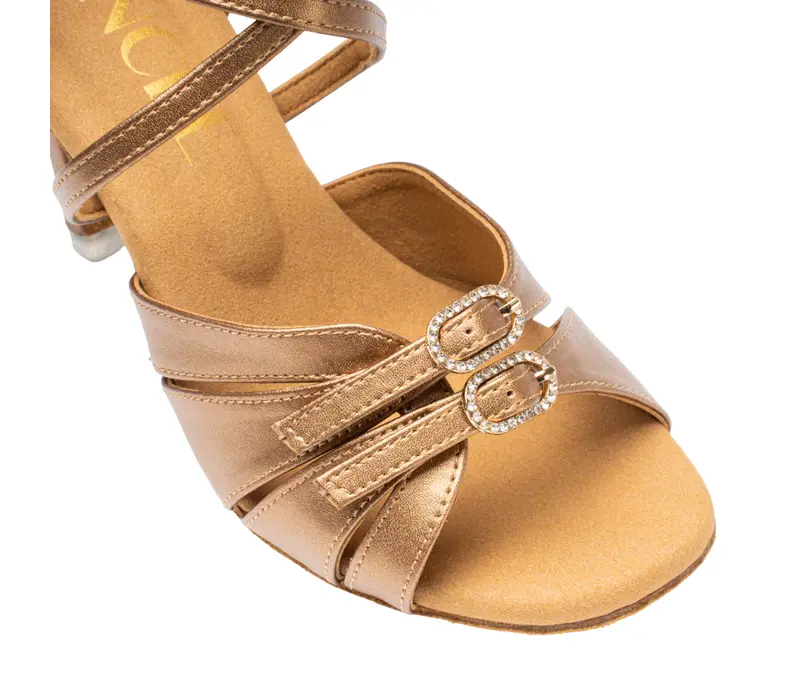 Dancee Stella Pro, Damen-Lateinschuhe - Bronzeleder Dancee