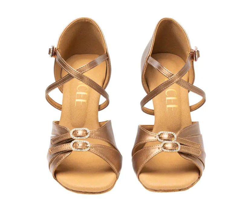 Dancee Stella Pro, Damen-Lateinschuhe - Bronzeleder Dancee