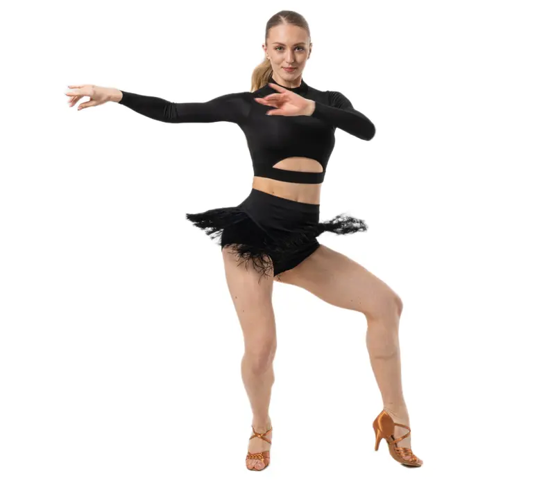 Dancee Wendy, Damen-Shorts mit Fransen - Schwarz