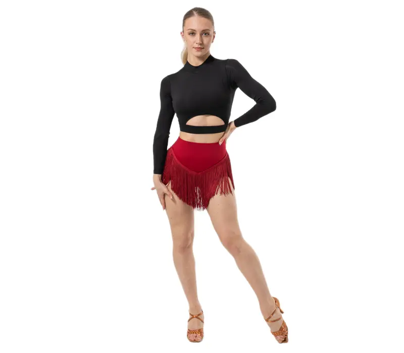 Dancee Wendy, Damen-Shorts mit Fransen - Rot - red