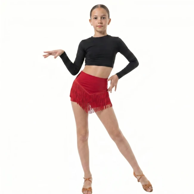 Dancee Wendy, Kinder-Shorts mit Fransen - Rot - red Dancee Wendy, Kinder-Shorts mit Fransen - Rot - red
