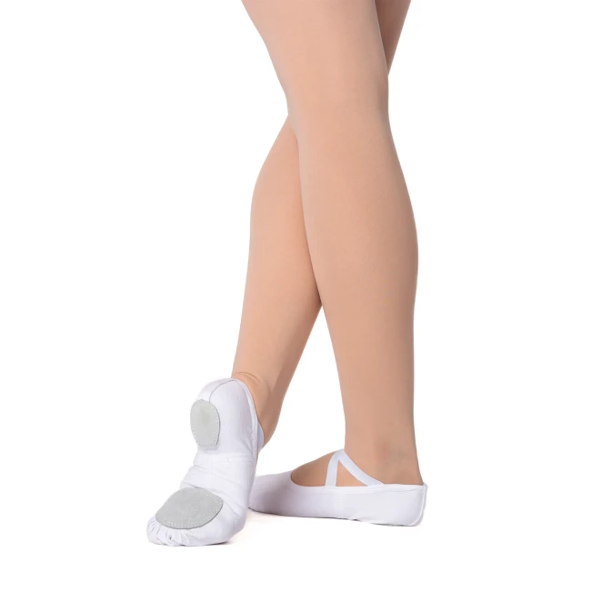 Dancee Pro Stretch, elastische Damen-Ballettschläppchen - Weiß Dancee Pro Stretch, elastische Damen-Ballettschläppchen - Weiß