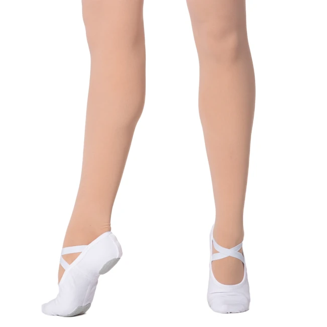 Dancee Pro stretch, elastische Ballettschläppchen für Damen Dancee Pro Stretch, elastische Damen-Ballettschläppchen - Weiß