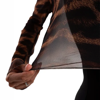 Grand Prix WILD Mirali, Damen-Mesh-Top - Braun - Wild toffee GP