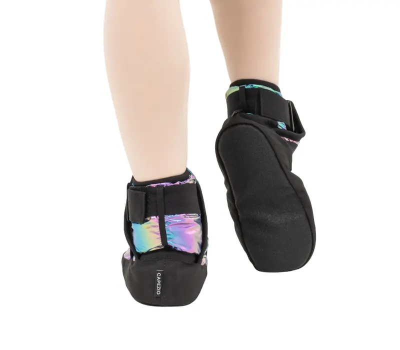 Capezio Glam Warmup Booties, Aufwärmschuhe - Metallic-Regenbogen