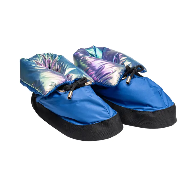 Capezio Mini Glam Warmup Booties, Aufwärmschuhe - Metallic-Regenbogen