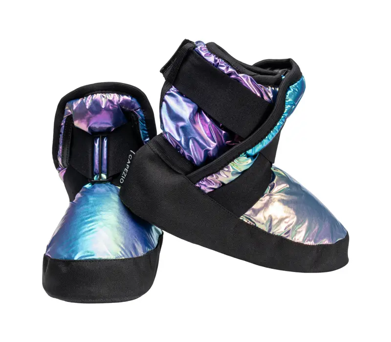 Capezio Glam Warmup Booties, Aufwärmschuhe - Metallic-Regenbogen