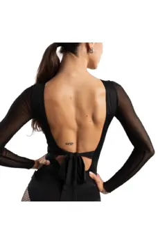 Jadore Mesh, Damen-Body mit enganliegenden Ärmeln.