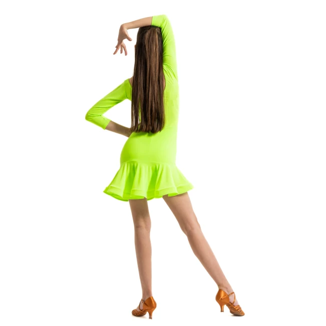 FSD Olívia, Latino-Kleid für Mädchen FSD Olívia, Mädchen-Lateinkleid - Neon-Grün