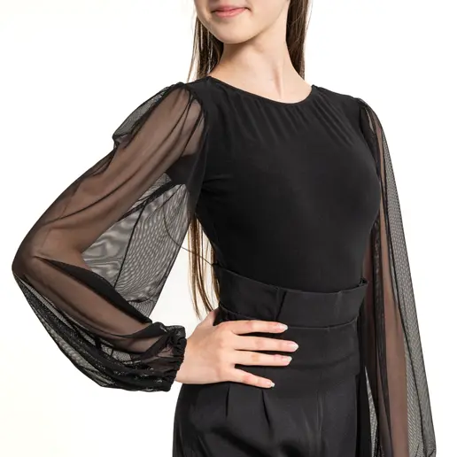 FSD Kamila Mesh, Mädchen-Body mit Netzärmeln