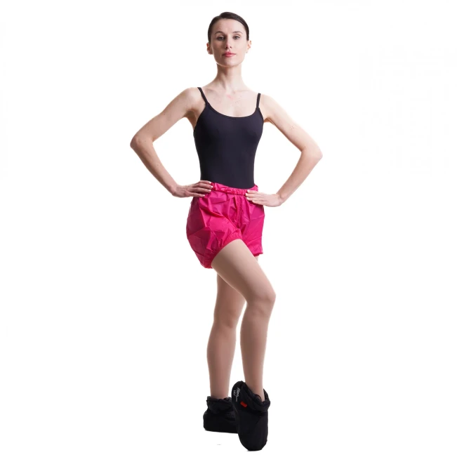 Bloch, Damen kurze Raschelhose zum Aufwärmen – Hellrosa Bloch