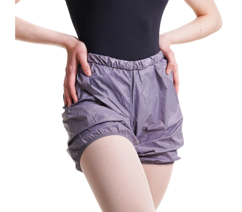 Bloch, Damen kurze Raschelhose zum Aufwärmen - Stahlgrau