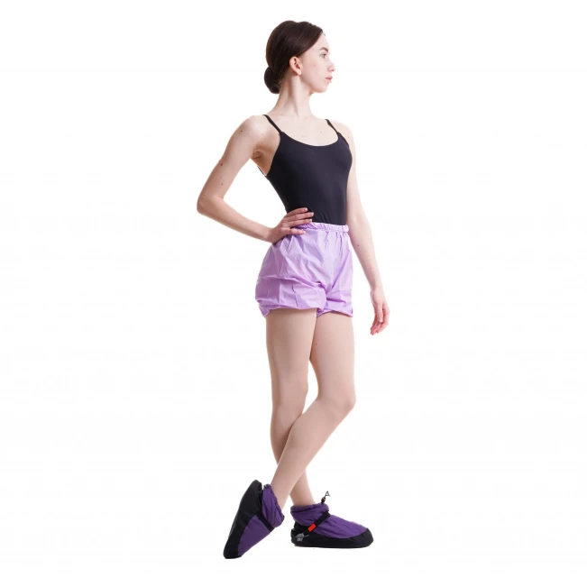 Bloch, Damen kurze Raschelhose zum Aufwärmen – Hellrosa Bloch