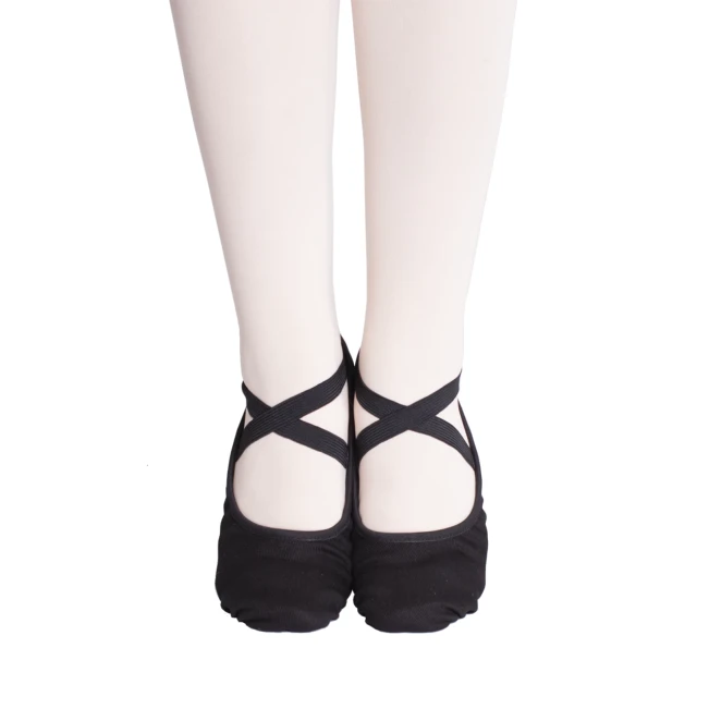 Dansez Vous Vanie L, Damen elastische Ballettschläppchen - Schwarz