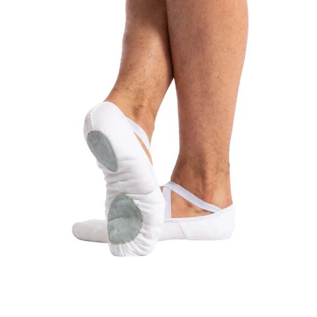 Dansez Vous Vanie L, elastische Ballettschläppchen für Herren – Weiß Dansez Vous Vanie L, elastische Ballettschläppchen für Herren – Weiß