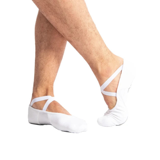 Dansez Vous Vanie L, elastische Ballettschläppchen für Herren – Weiß Dansez Vous Vanie L, elastische Ballettschläppchen für Herren – Weiß