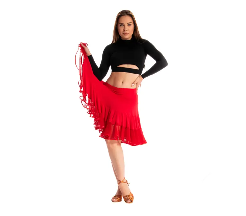 Eleganz, Latino-Rock für Damen Eleganz, Latinoskirt für Damen - Rot - red