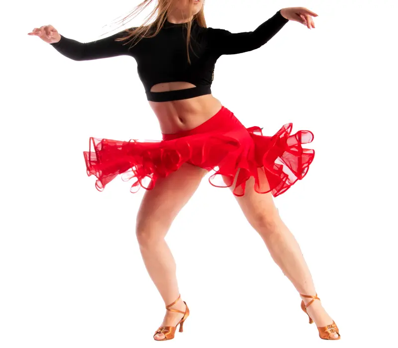 Eleganz, Latino-Rock für Damen Eleganz, Latinoskirt für Damen - Rot - red