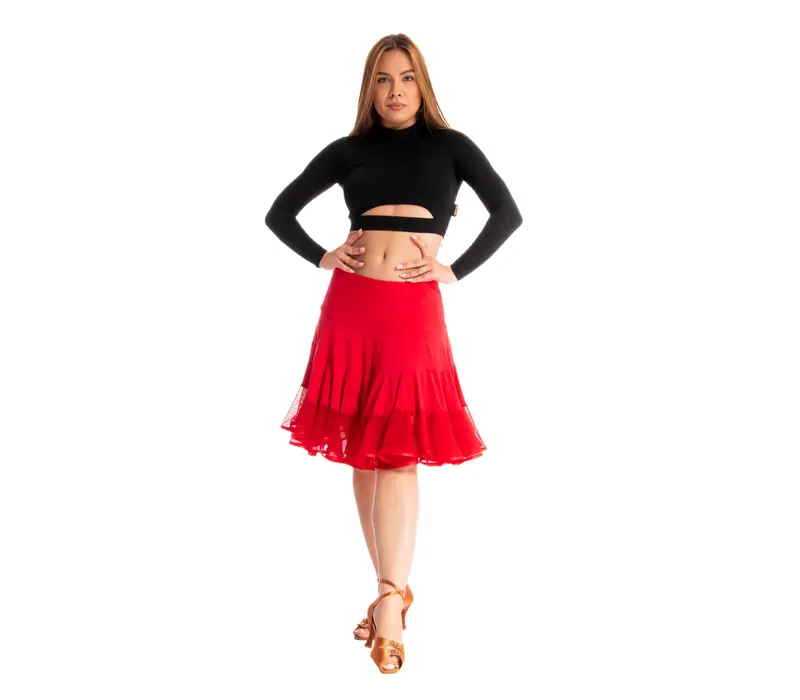 Eleganz, Latino-Rock für Damen Eleganz, Latinoskirt für Damen - Rot - red