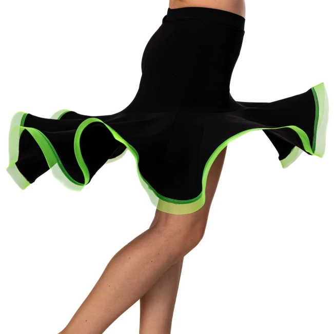 Kinderrock für Latino Basic – Schwarz/Neongrün