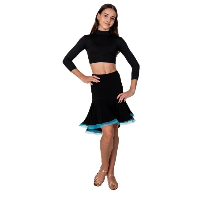 Kinderrock für Latin Basic - Schwarz/Blau Kinderrock für Latin Basic - Schwarz/Blau