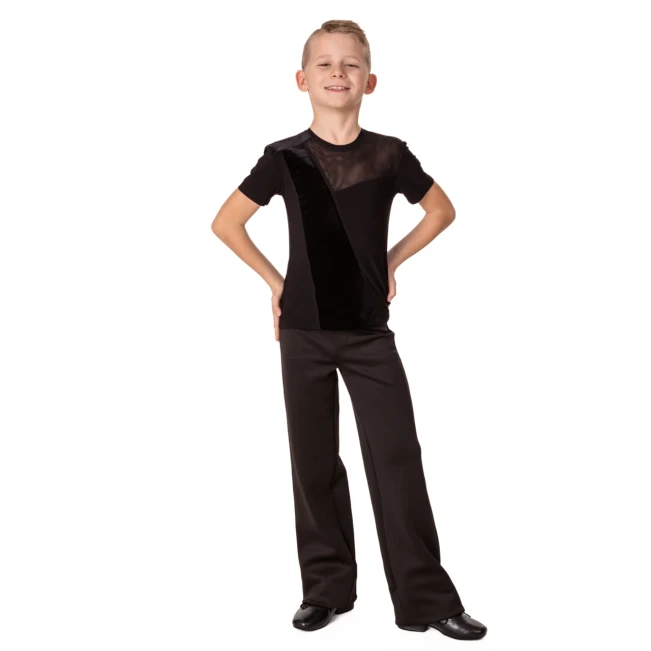Jungen-T-Shirt für Gesellschaftstanz basic Jungen-T-Shirt für Gesellschaftstanz basic – Braun – chocolate