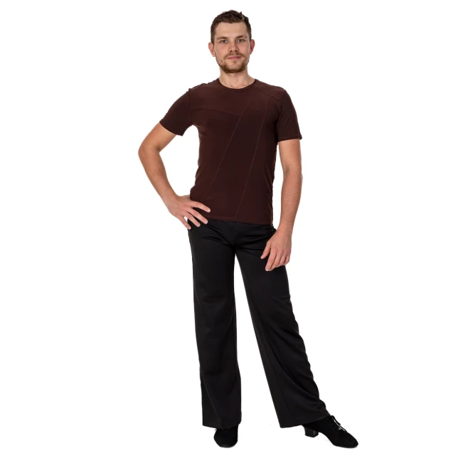 Herren-T-Shirt für Gesellschaftstanz Basic Herren-T-Shirt für Gesellschaftstanz Basic - Braun - chocolate
