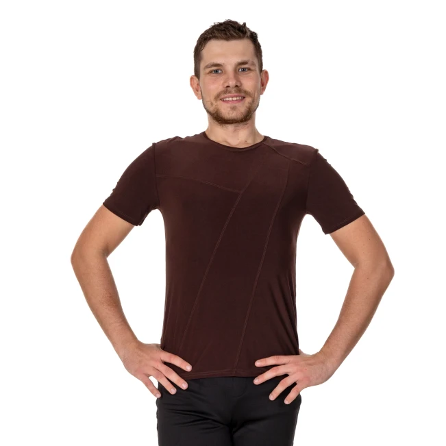Herren-T-Shirt für Gesellschaftstanz Basic Herren-T-Shirt für Gesellschaftstanz Basic - Braun - chocolate
