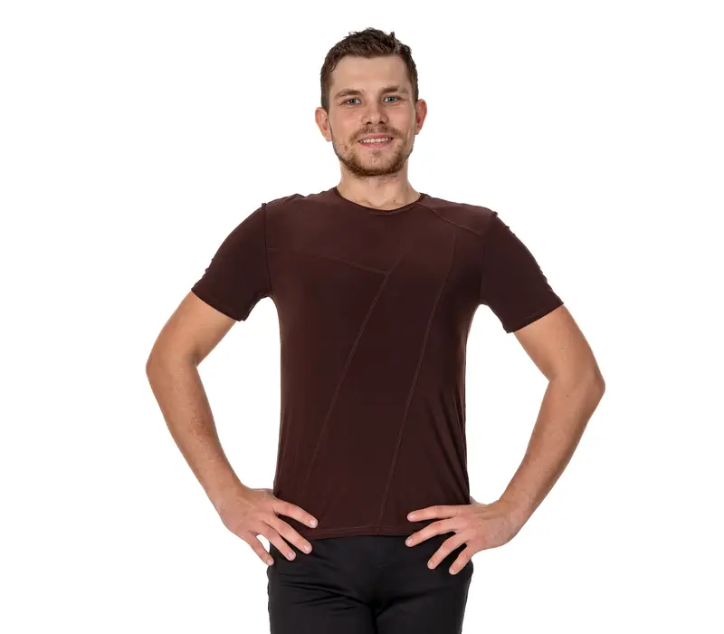 Herren-T-Shirt für Gesellschaftstanz Basic Herren-T-Shirt für Gesellschaftstanz Basic - Braun - chocolate
