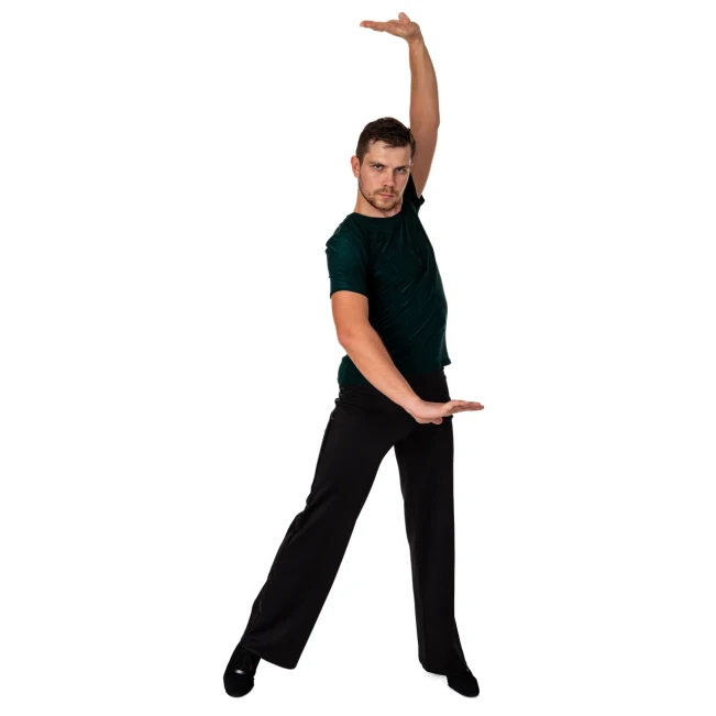 Herren-T-Shirt für Gesellschaftstanz Basic – Grün – dark green Herren-T-Shirt für Gesellschaftstanz Basic – Grün – dark green