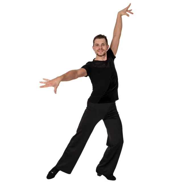 Herren-T-Shirt für Gesellschaftstanz Basic Herren-T-Shirt für Gesellschaftstanz Basic – Schwarz
