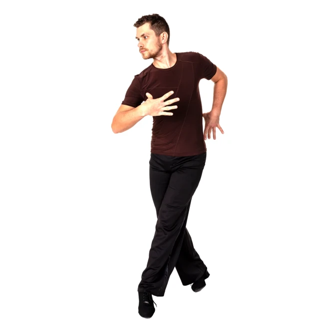 Herren-T-Shirt für Gesellschaftstanz Basic Herren-T-Shirt für Gesellschaftstanz Basic - Braun - chocolate