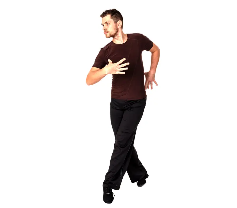 Herren-T-Shirt für Gesellschaftstanz Basic Herren-T-Shirt für Gesellschaftstanz Basic - Braun - chocolate